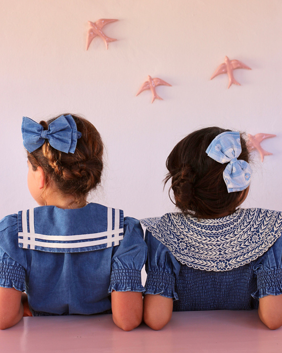 LILI et NENE キッズ BONJOUR 2024SS KIDS TUNIQUE Denim 8A