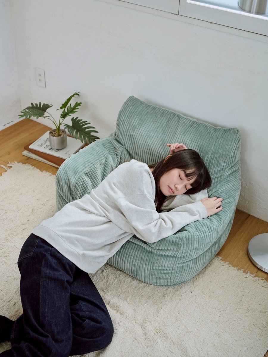 LOOSY 1人掛けビーズソファ ミニ Mint 付替カバー｜1人用ソファ