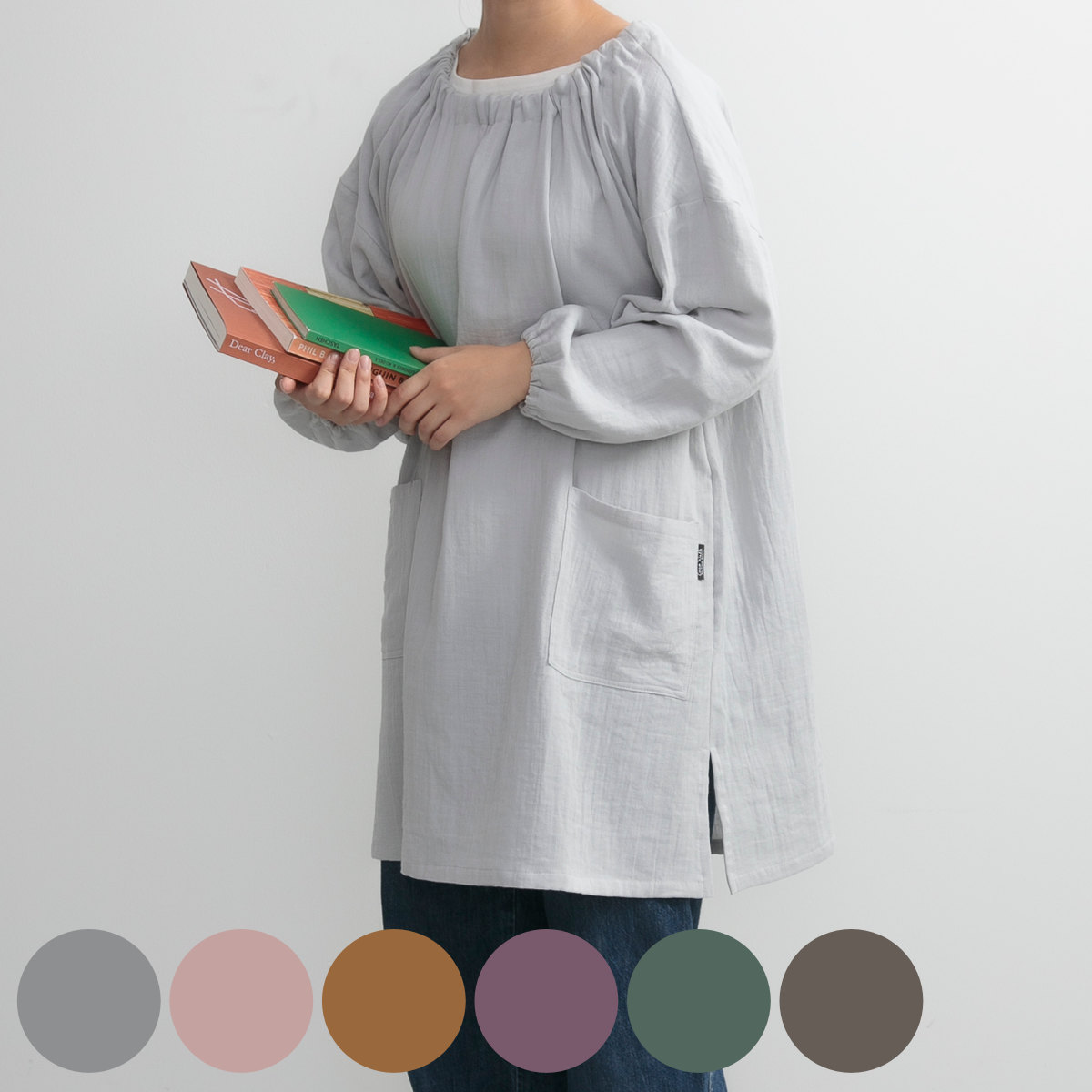 dショッピング |エプロン やさしいガーゼの割烹着 COCOWALK （ ココ