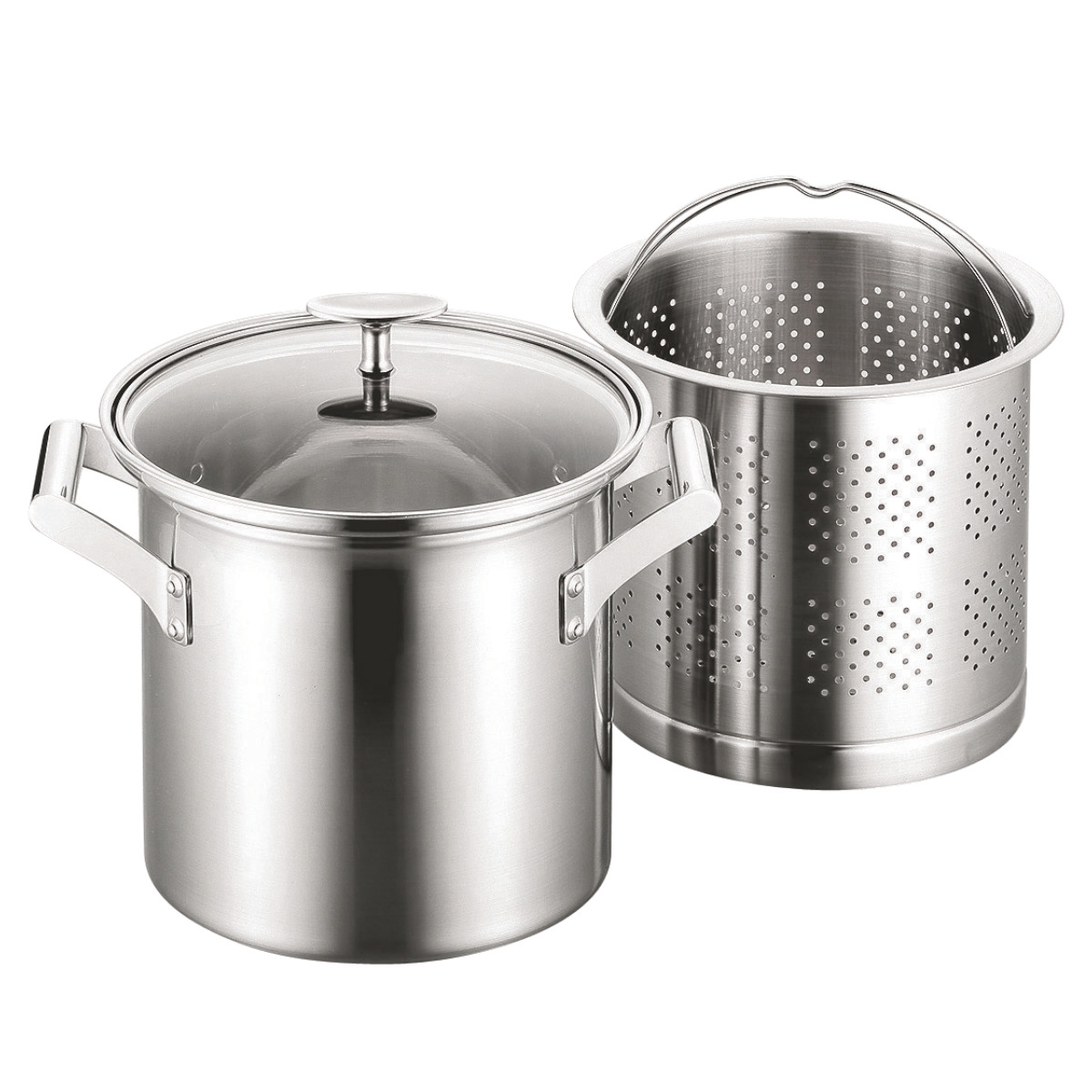 パスタポット 20cm IH対応 エレックマスター プロ ステンレス製 日本製