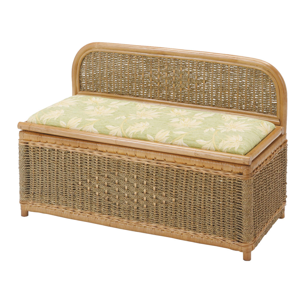 2個セット】古家具 ビンテージ 籐 オールドラタン 収納型 ボックス