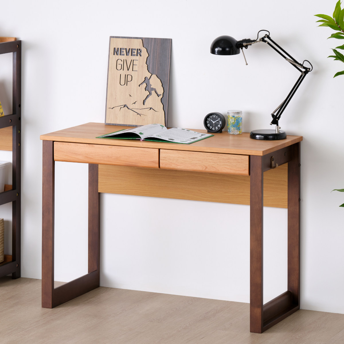 dショッピング |学習机 幅100cm シンプル 天然木 LIBER （ 学習デスク