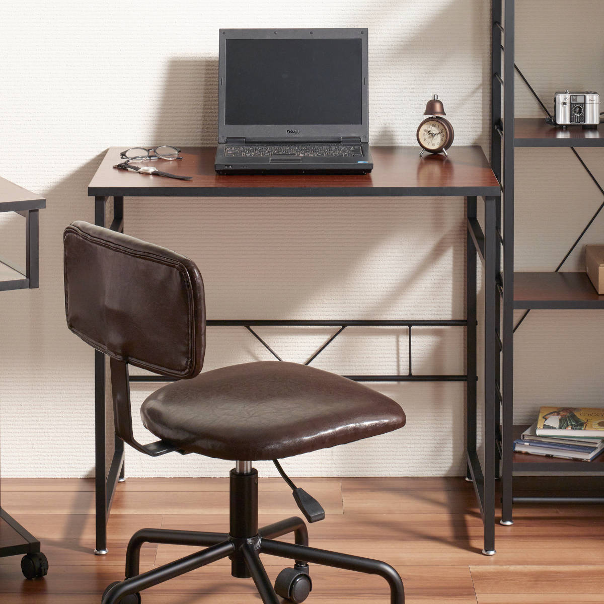 ワークデスク 机 ストーク 幅80cm ダークブラウン （ デスク シンプル