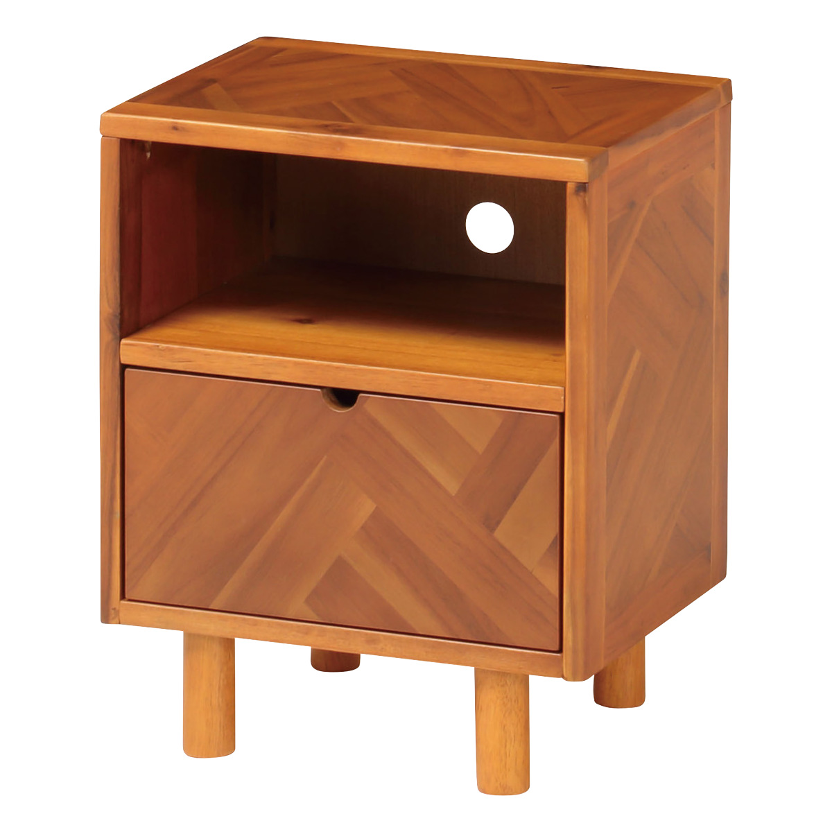 サイドチェスト 幅40cm 寄木突板 ヴィンテージ調 HENT （ ヘント