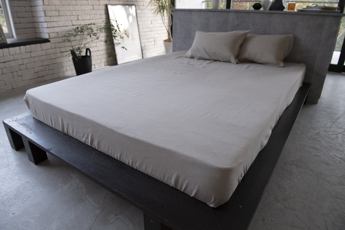 ボックスシーツ Fab the Home ワイドキング シングル2台分 ファイン