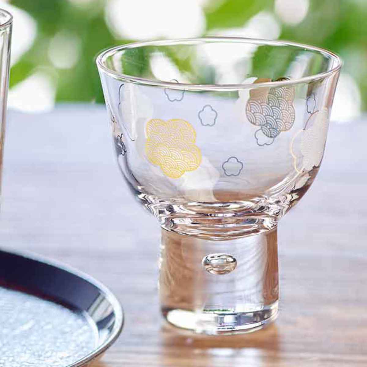 盃 お猪口 冷酒用 130ml 和紋 ガラス （ おちょこ ぐいのみ 酒器 冷酒