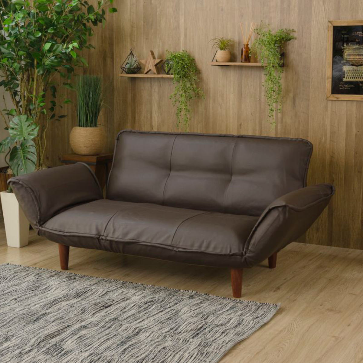 ソファ 2人掛け 幅130cm PVC （ ソファー コンパクト ソファベッド 二