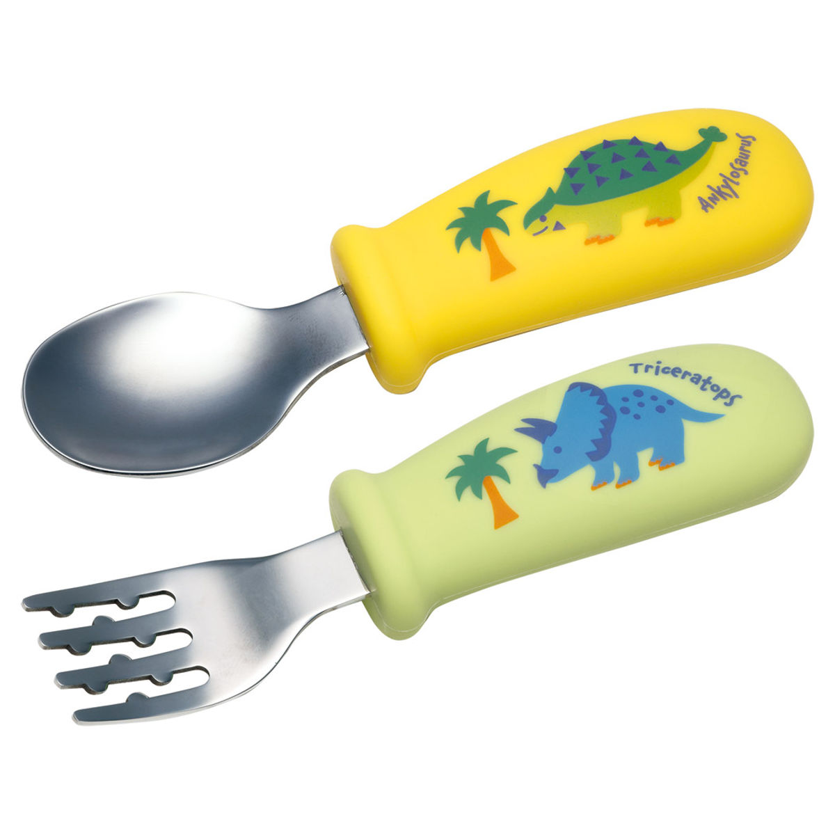 スプーン フォーク セット ディノサウルス 握りやすい シリコン