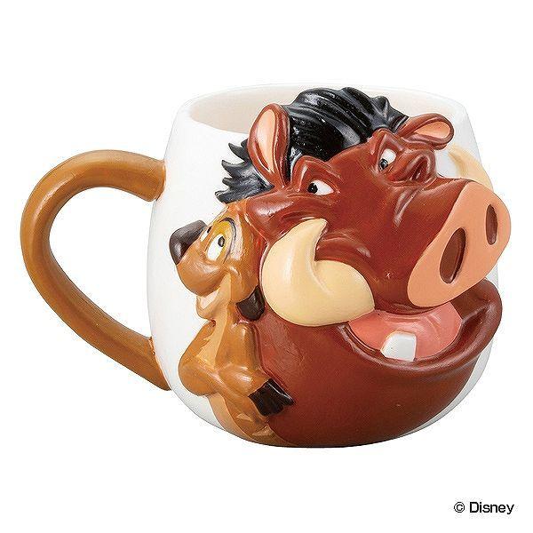 マグカップ 380ml ティモン＆プンバ ライオンキング フェイスマグ 磁器