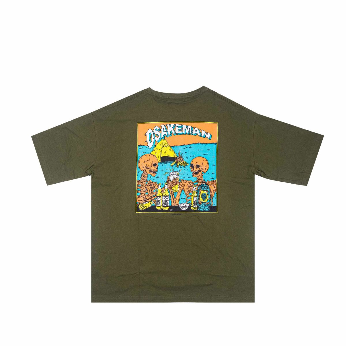 お酒マンTシャツ ビッグアウトドアTシャツ – Living Plaza Store