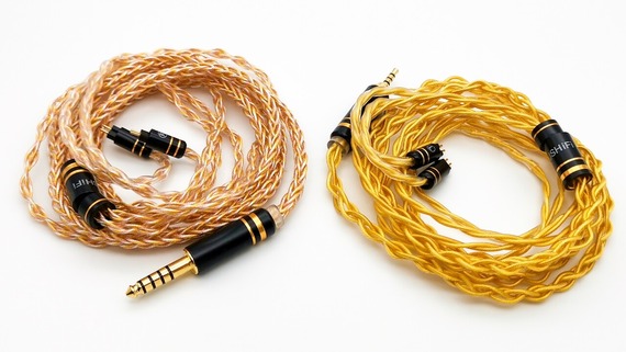JSHiFi-D4G」4芯 単結晶銅 金メッキ線 ／ 「JSHiFi-GYT8」 8芯 金銀