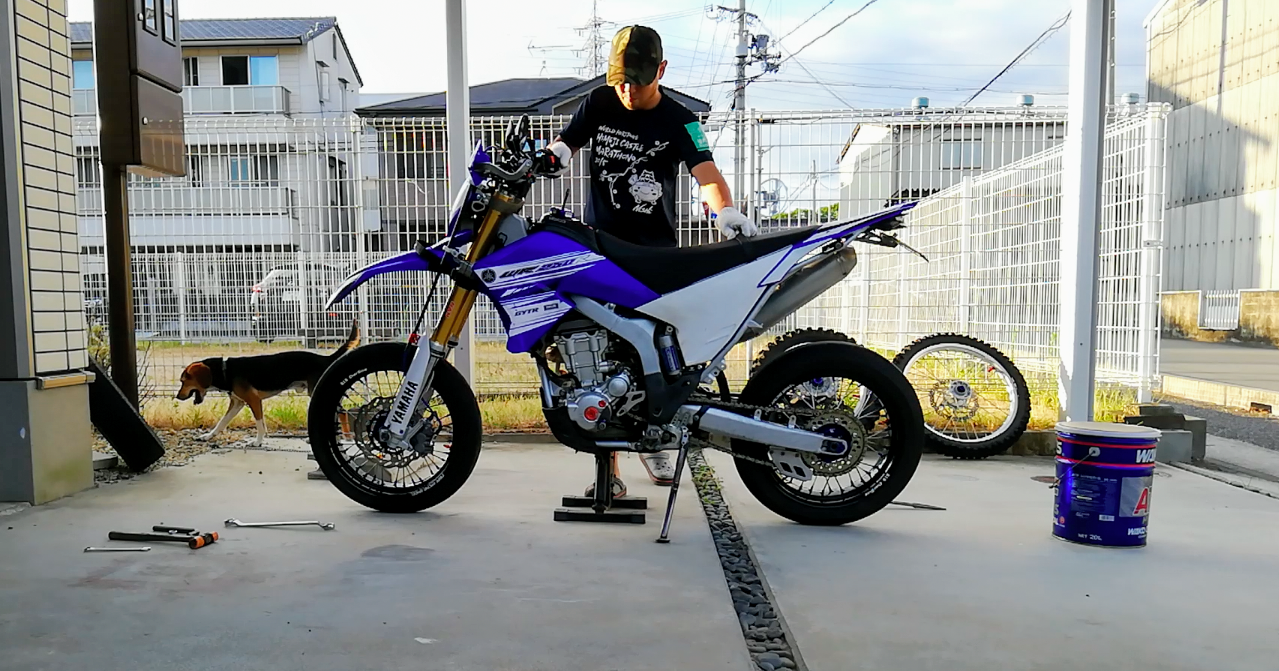 WR250R ホイールコンバート オフ⇔モタ : オフロードハンターの日記