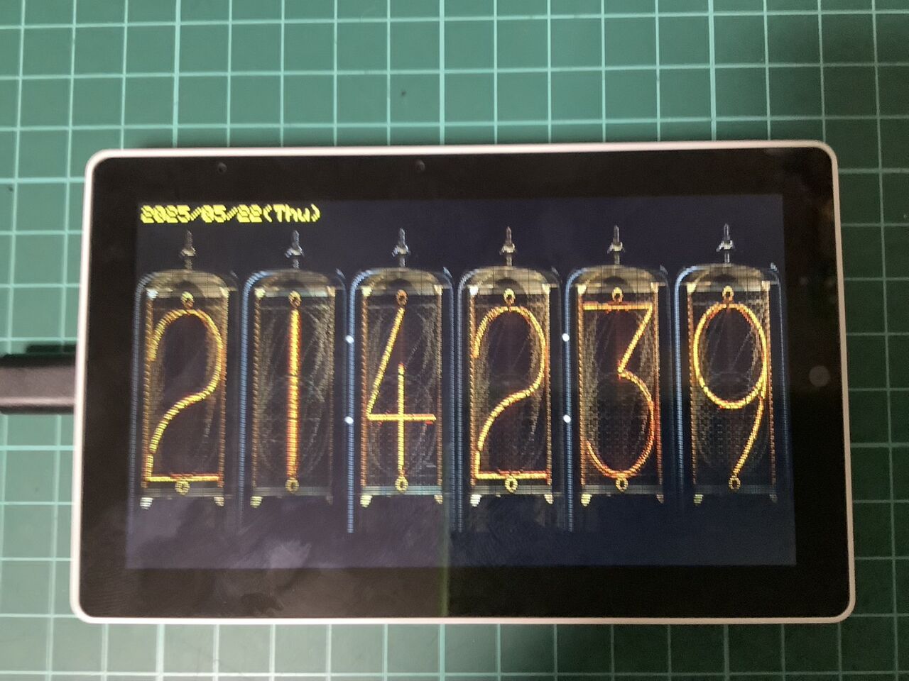 M5Stack TAB5 ArduinoIDE M5GFX RTC 環境でニキシー管時計もどきを表示