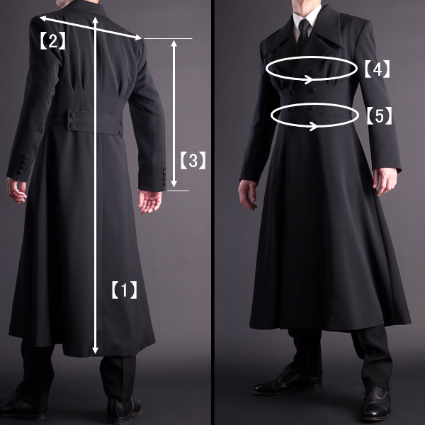 クールな印象、フレアコート 135｜Flare Coat｜着丈の長いロングコート