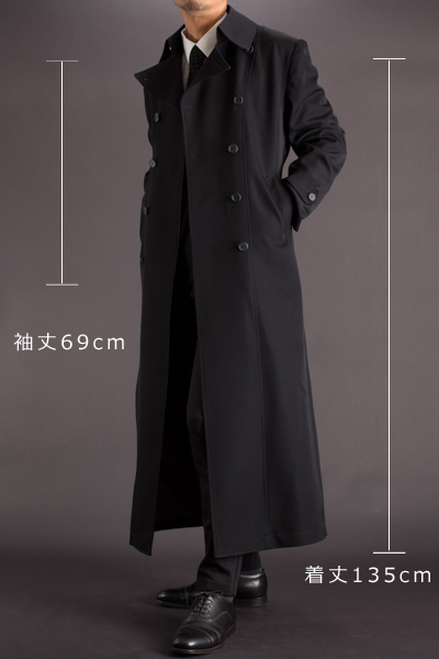 袖の長いコート｜ナポレオンコート ロングスリーブモデル ｜袖長め69cm