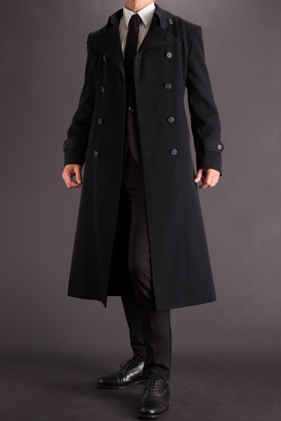 ビジネスにも使えるロングコート|ナポレオンコート 着丈120cmのロング