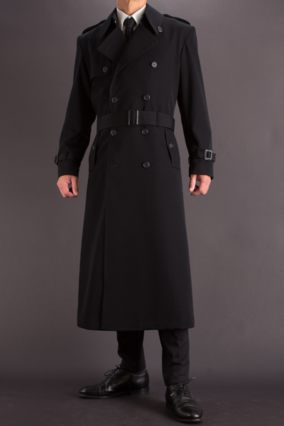 ロングコート着丈長め、着丈130cm ダブルトレンチコート 、【ロング