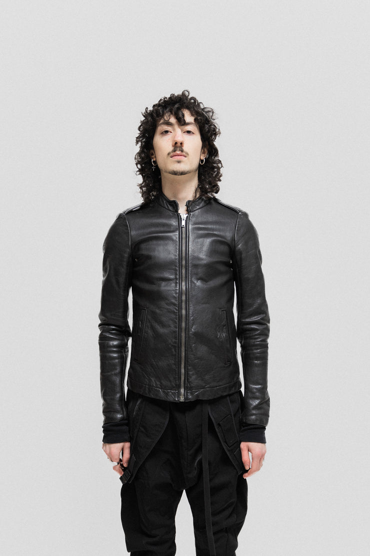 RICK OWENS - 2009 Calf leather jacket with sleeve and shoulder
