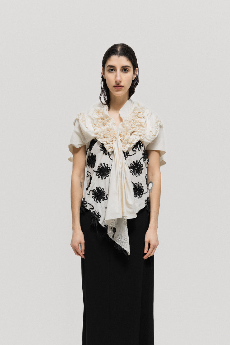 COMME DES GARÇONS TAO - FW08 Frilled canvas top with ruffled