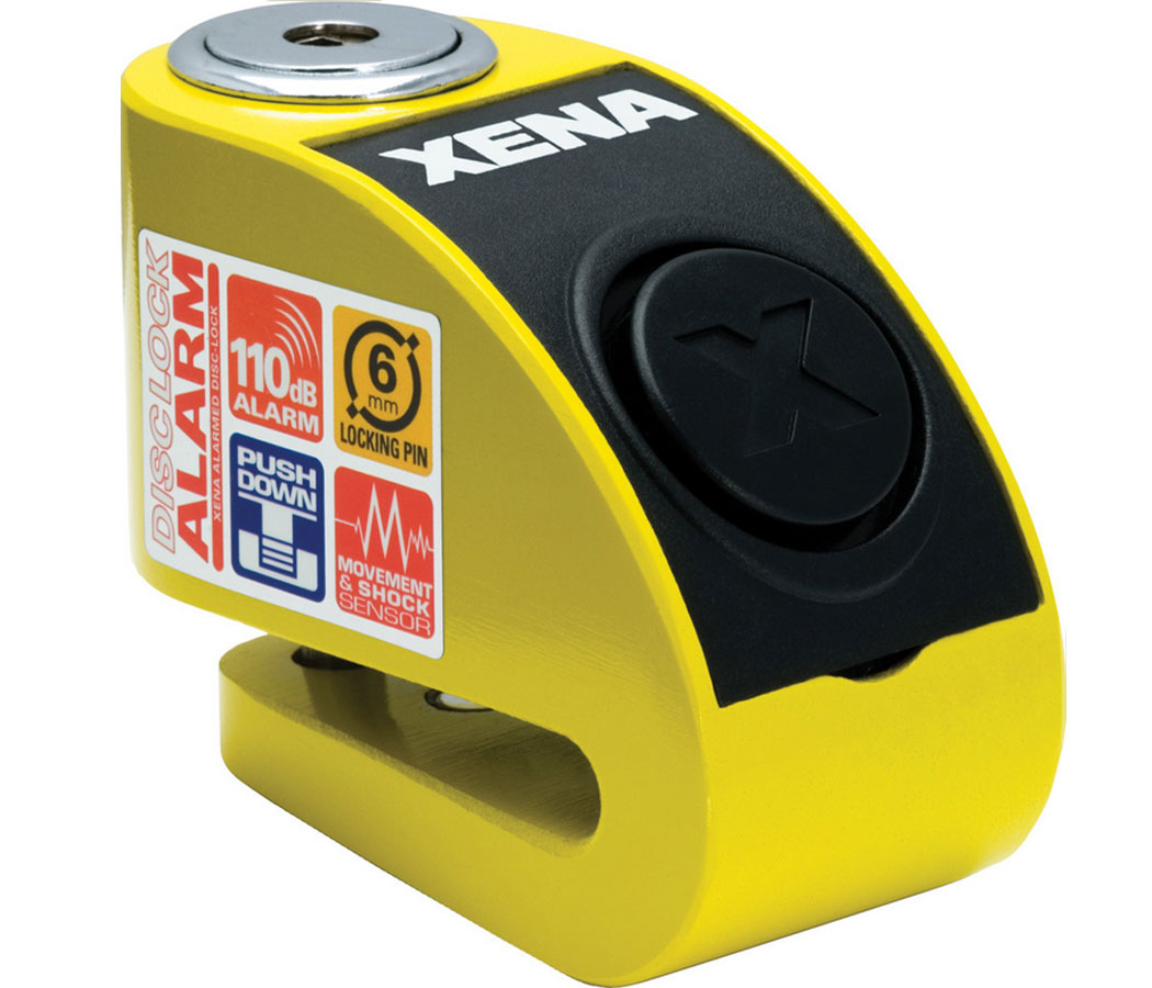 Lockitt Security Products: Xena XZZ6-L Yellow Alarmed Disc Lock