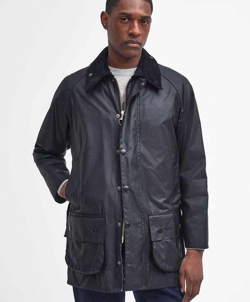 Beaufort Wax Cotton Blouson (Regular Fit)(34 BLK(Black)): Barbour
