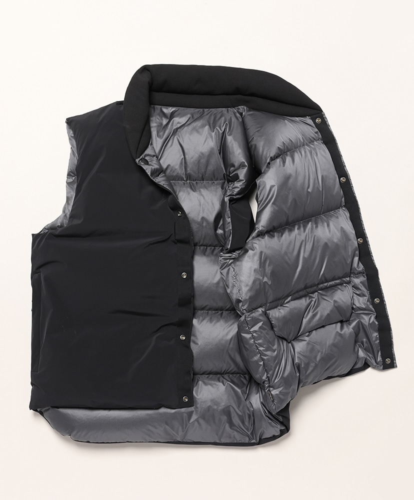 Nylon Stretch Reversible Down Vest(38 Black/ブラック): Scye
