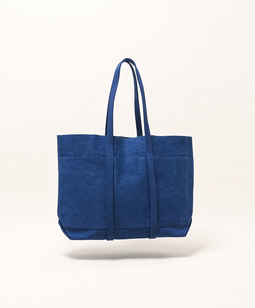Washed Canvas 6Pockets Tote (M)(FREE Black/ブラック): AMIACALVA