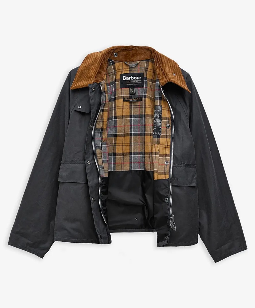 Women's Spey Waxed Jacket(10(WOMEN) Black×Cardinal/BLK): Barbour