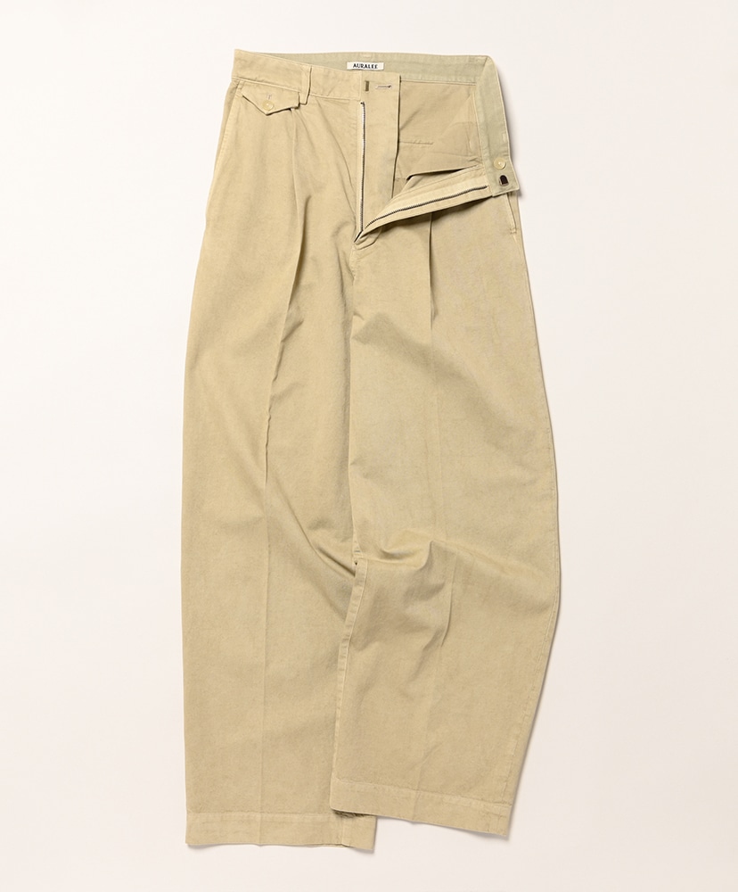 Garment-Dyed Finx Light Chino One-Tuck Wide Pants(0(WOMEN) Beige