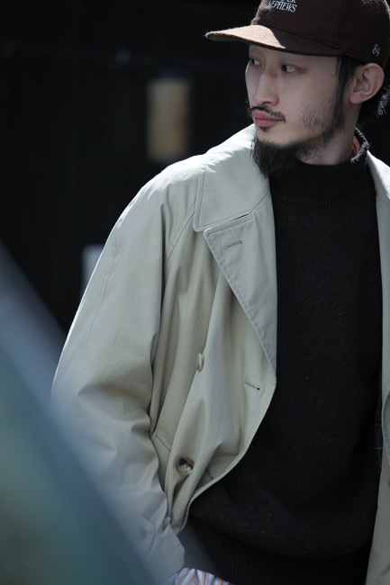 COMME des GARCONS HOMME [ コムデギャルソン オム] 綿染め トレンチコート