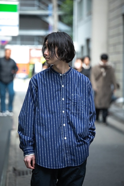 Post O`Alls [ ポスト オーバーオールズ ] 2025SS Band Collar Shirt MV