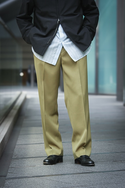 山内 [2plyキュプラ×コットン・山内リブ付きジップジャケット]