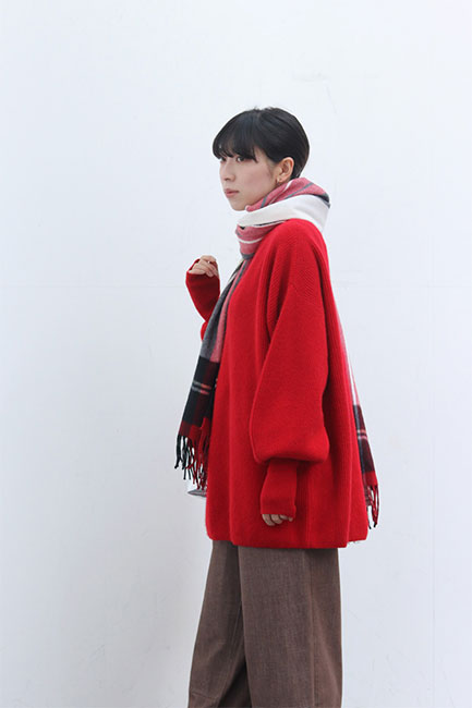 BATONER/バトナー】Cashmere Fox Boat Neck Fingerhall