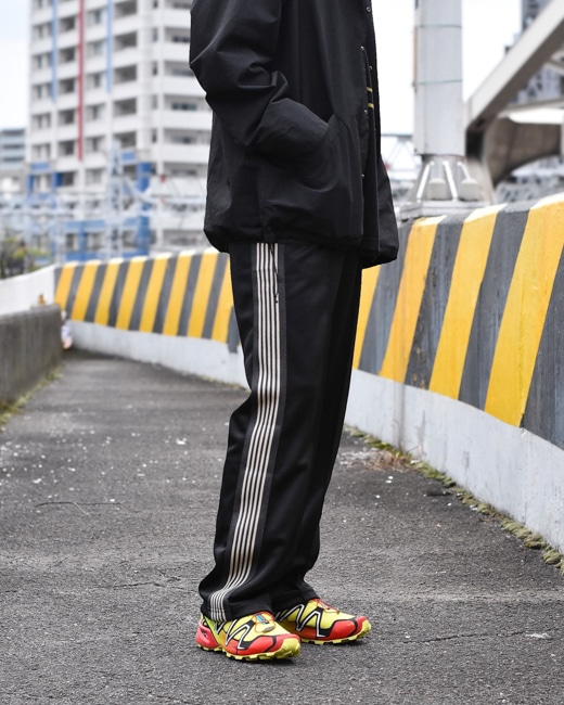 NEEDLES/ニードルズ LOFTMAN別注 Track Pant - Poly Smooth [Black×Beige]