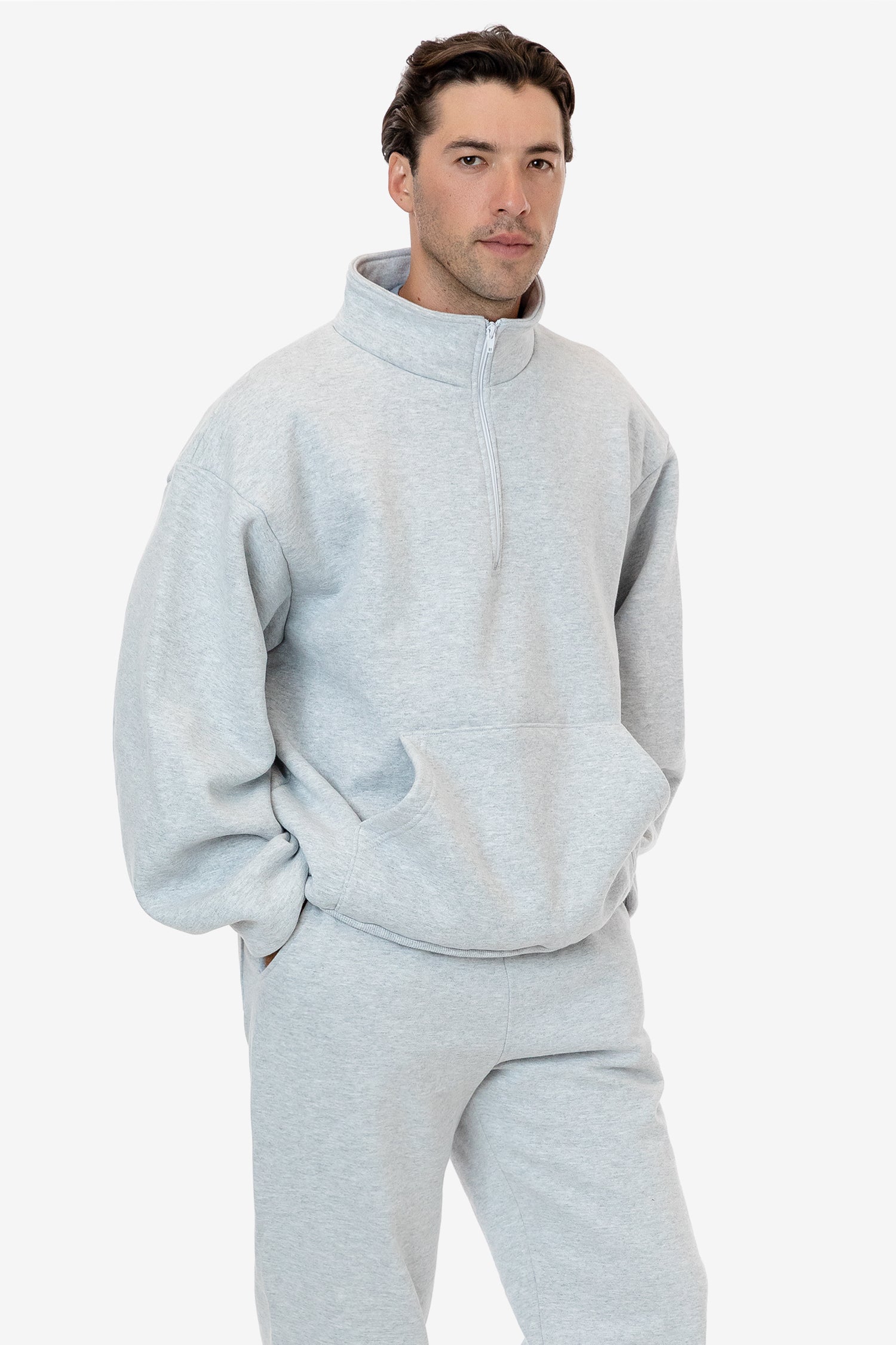 HFX408 - Heavy Fleece Half Zip Pullover (Piece Dye) – Los Angeles