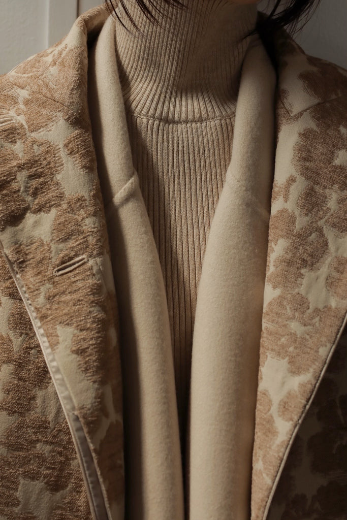 flower mole jacquard coat – louren store