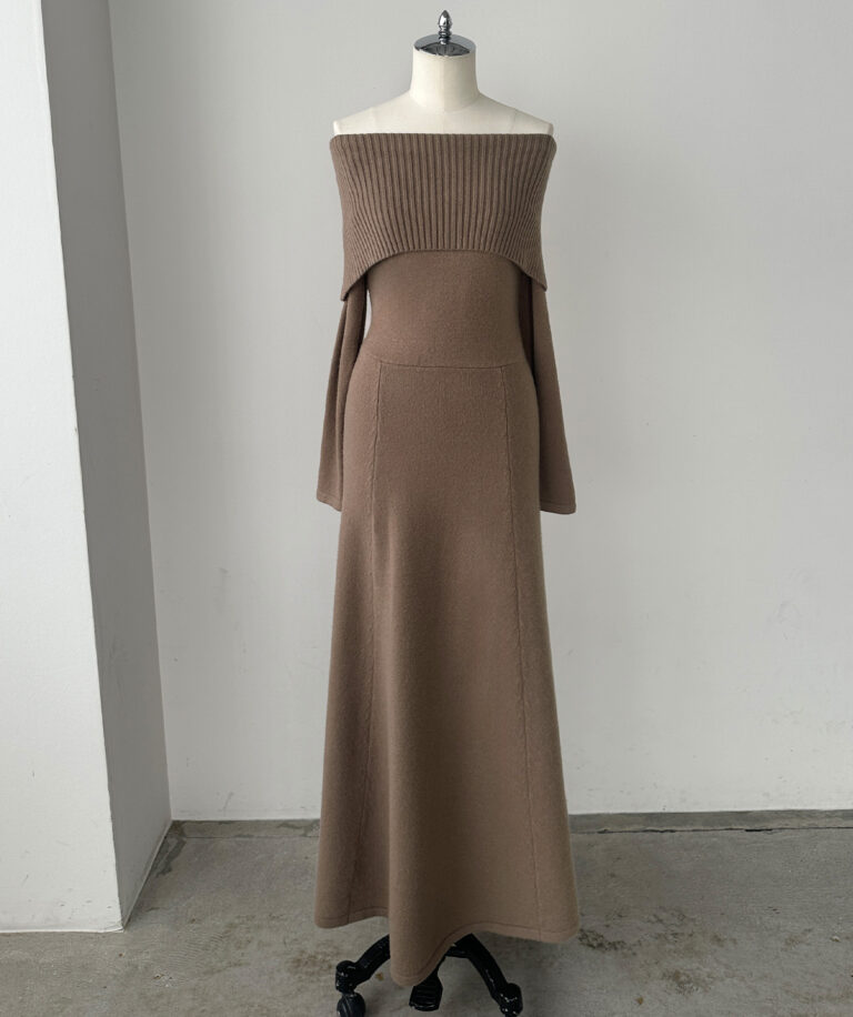 オフショルフレアニットワンピース | Louere (ルエレ)｜公式LOOKBOOK