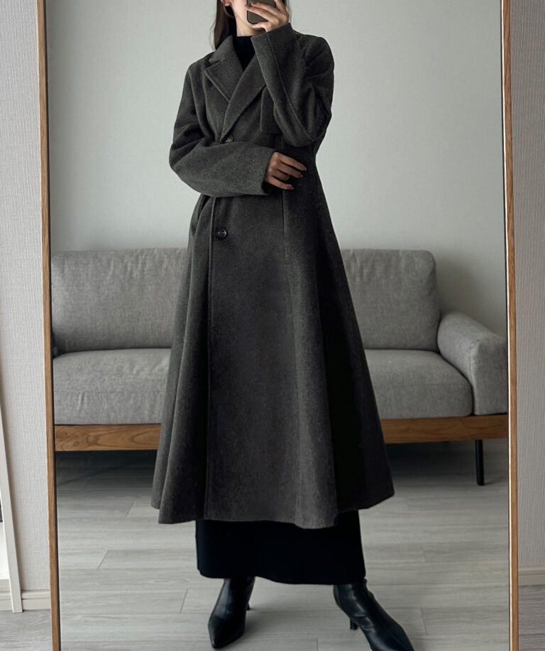 426】ウエストシェイプフレアチェスターコート | Louere (ルエレ