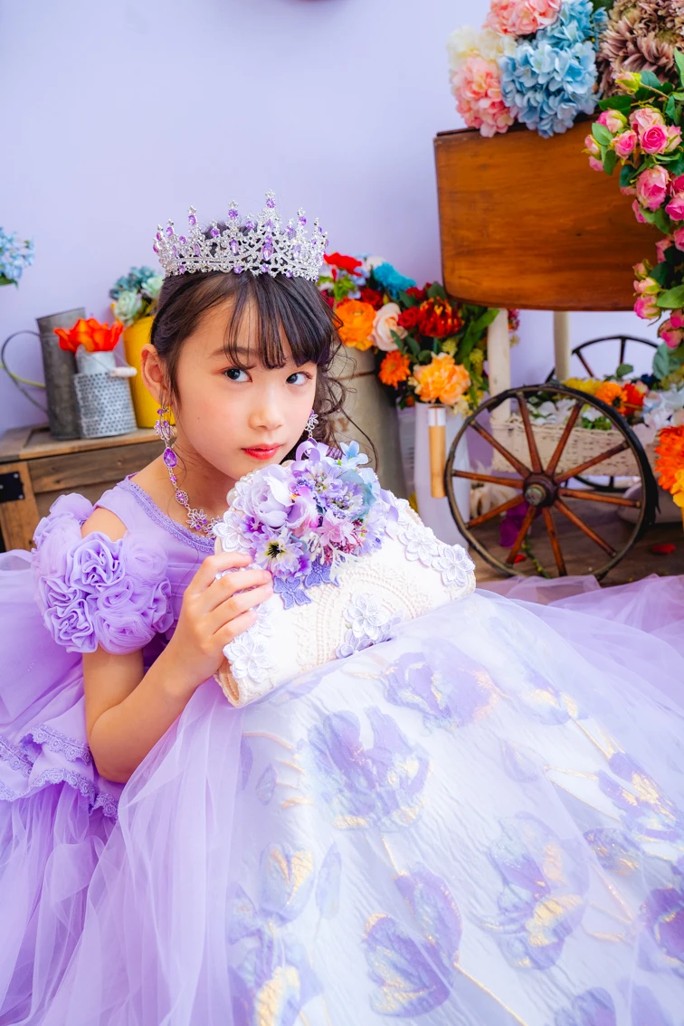 ANNA SUI mini＞アナ スイ・ミニ オリジナルドレス Violet Fleur