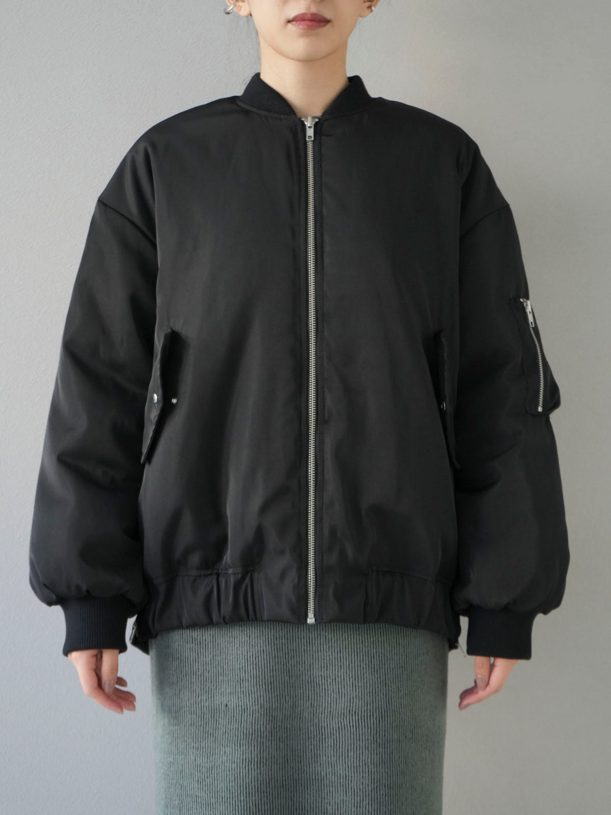 予約]サイドジップMA-1/ブラック – Lumier