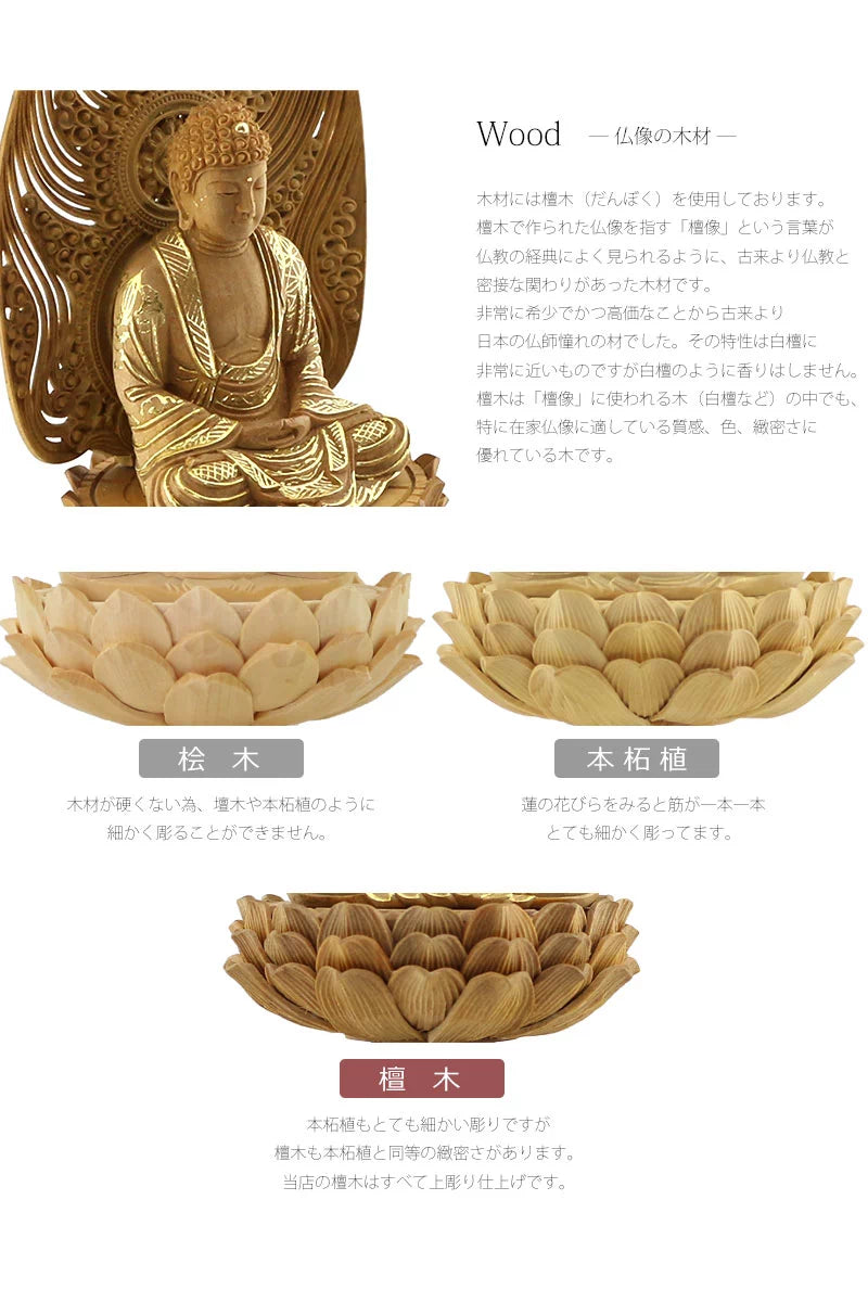 檀木仏像 六角鬼面麒麟台座 座釈迦 眼入り 水煙光背【曹洞宗・臨済宗