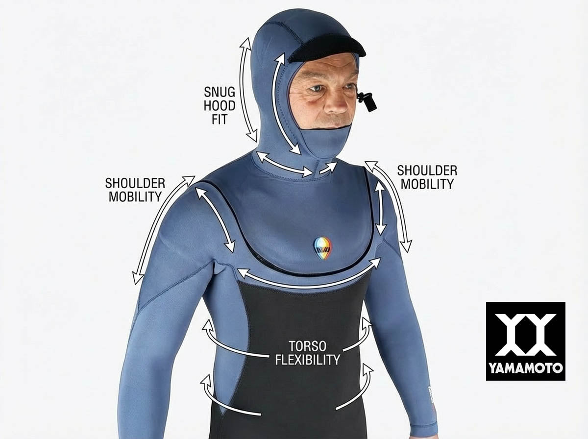 Lunasurf 4/4mm Core-X Arc Zip Mens Wetsuit Yamamoto