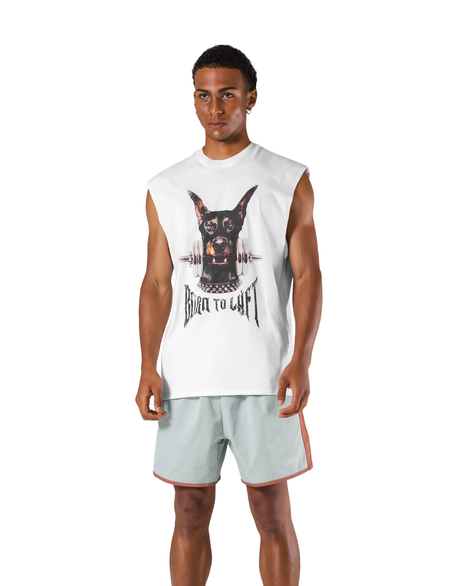 Dog Graphic Vintage No Sleeve - White – LÝFT
