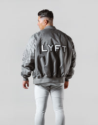 LÝFT Logo Patch MA-1 Jacket - D.Grey