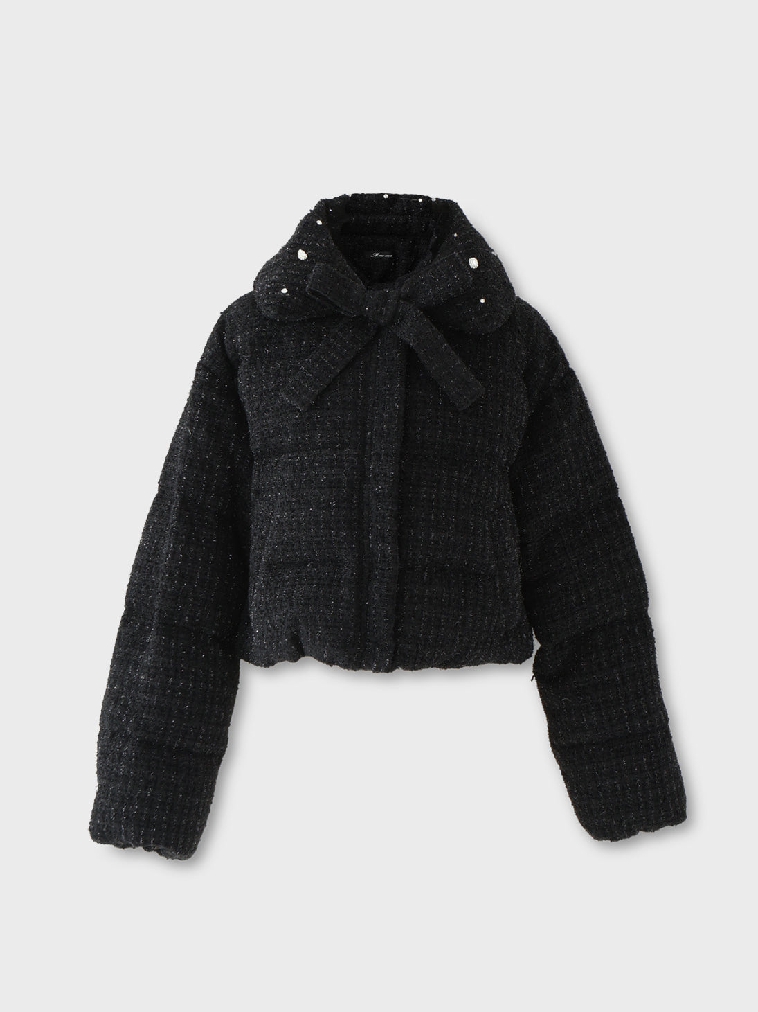 SALE】Ribbon tweed short down jacket (eme10458) – M me eme