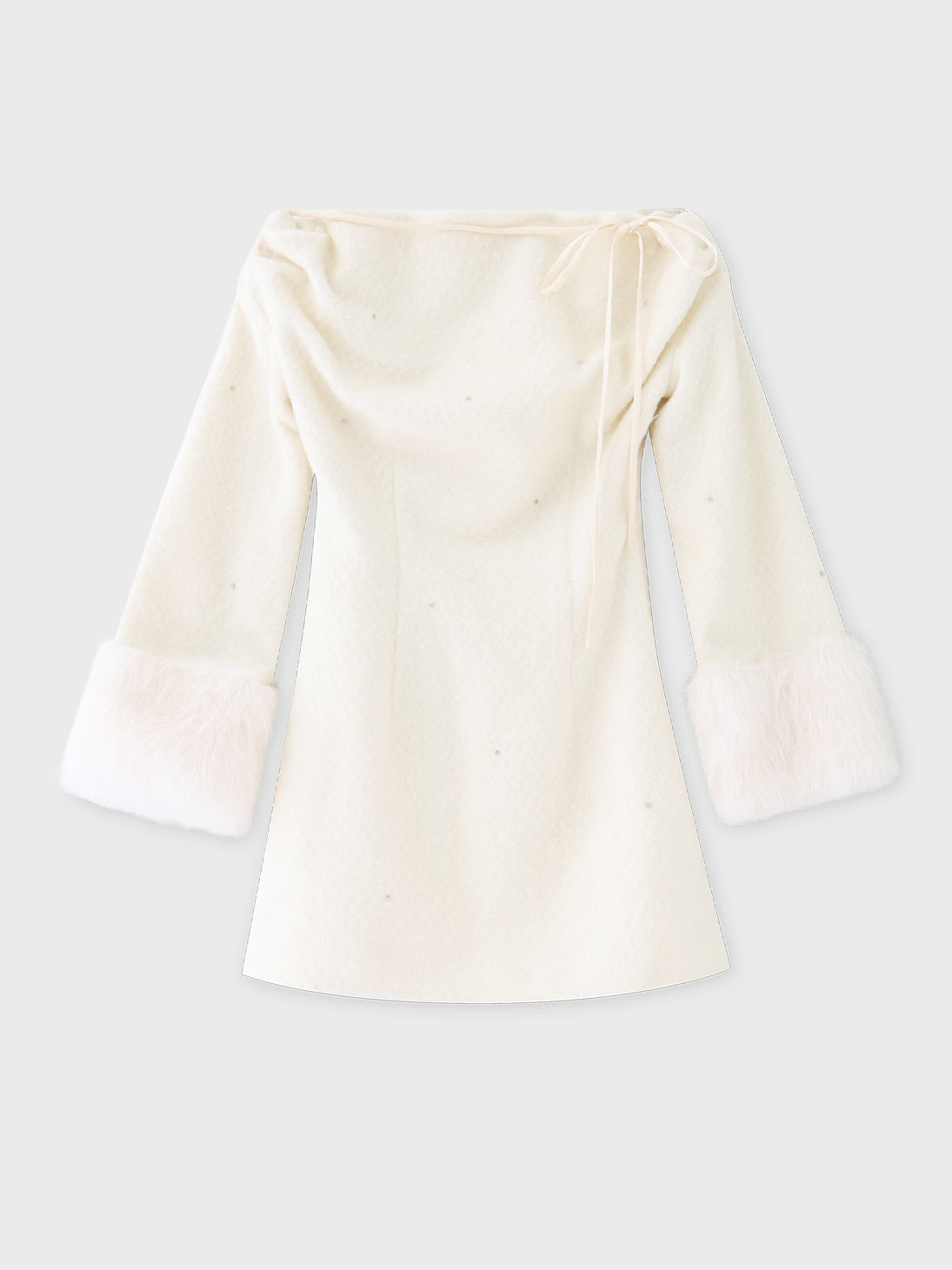 SALE】Fur jeweled ribbon mini onepiece(eme10762) – M me eme