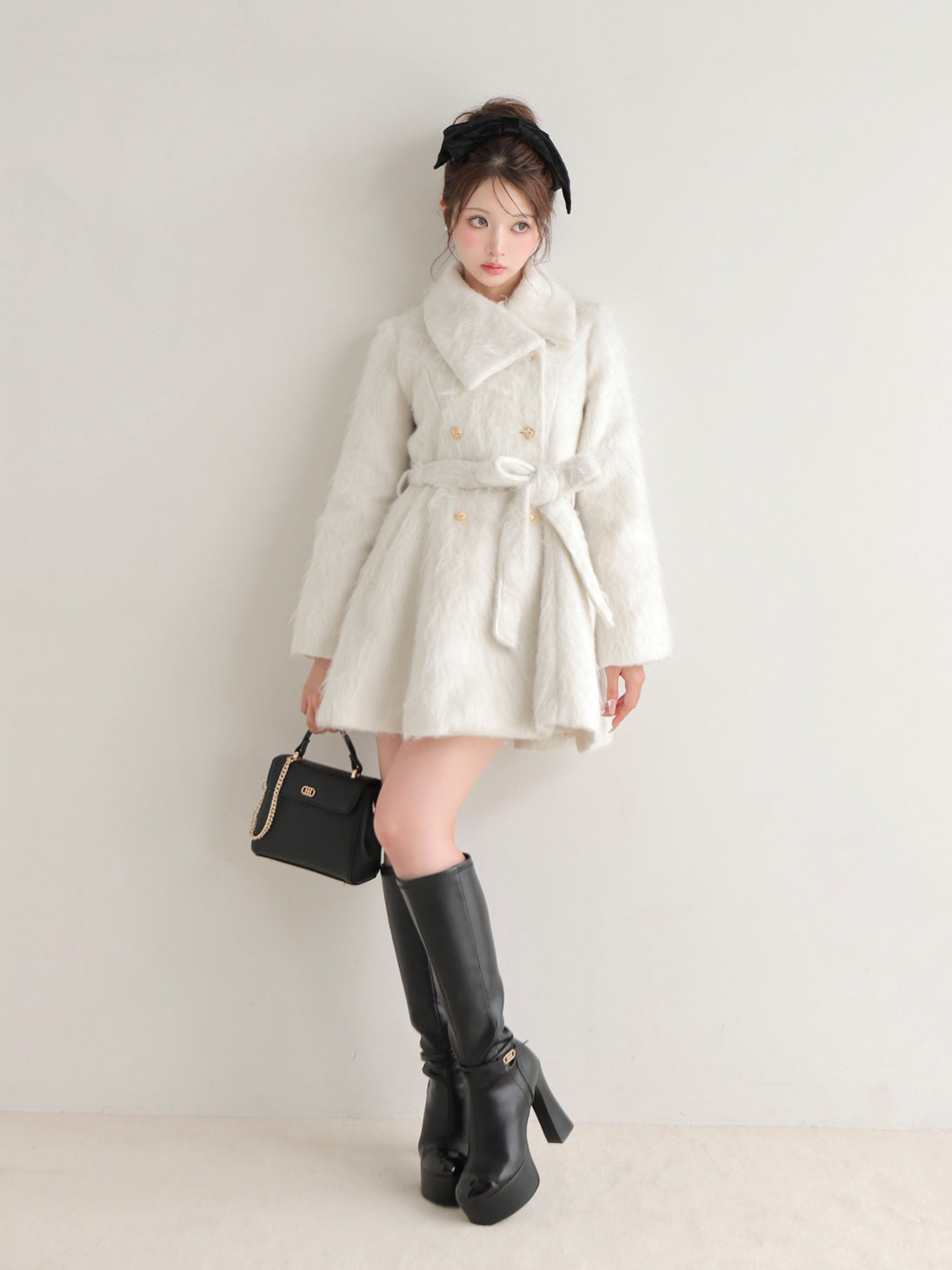 SALE】Shaggy belted coat(eme10779) – M me eme