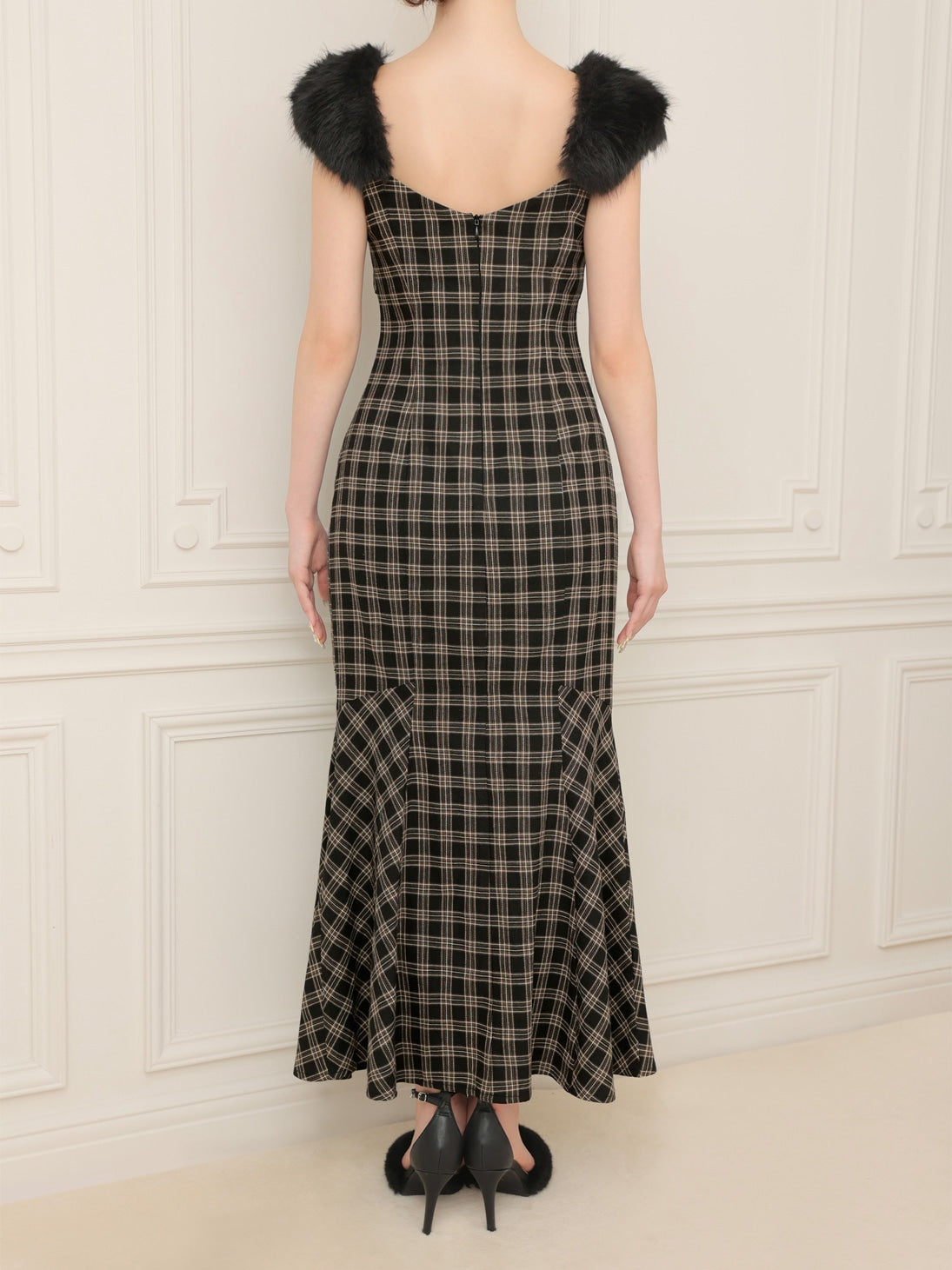 SALE】Fur sleeve mermaid onepiece(eme10718) – M me eme