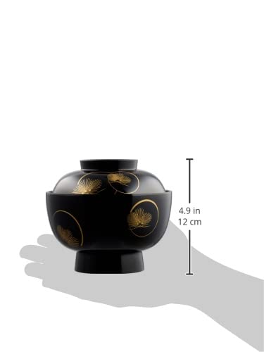 Amazon.co.jp: まえじゅう漆器 雑煮椀 光輪松 黒内朱 伝統工芸 山中