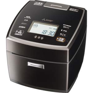 Amazon | 三菱 IHジャー炊飯器（5.5合炊き） 黒銀蒔MITSUBISHI 本炭釜
